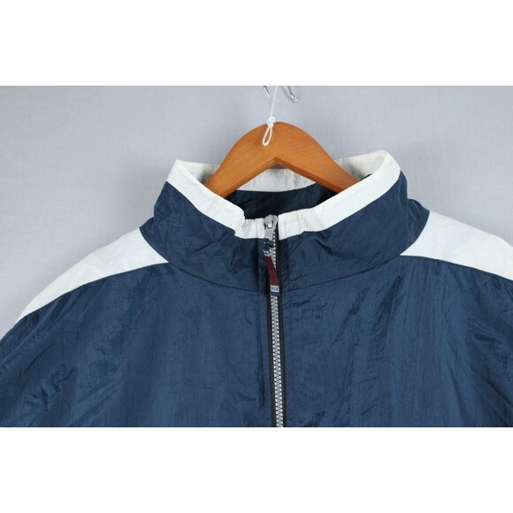 Vintage Perry Ellis America Embroidered Red White Blue Windbreaker Jacket XXL 90 - Picture 6 of 16